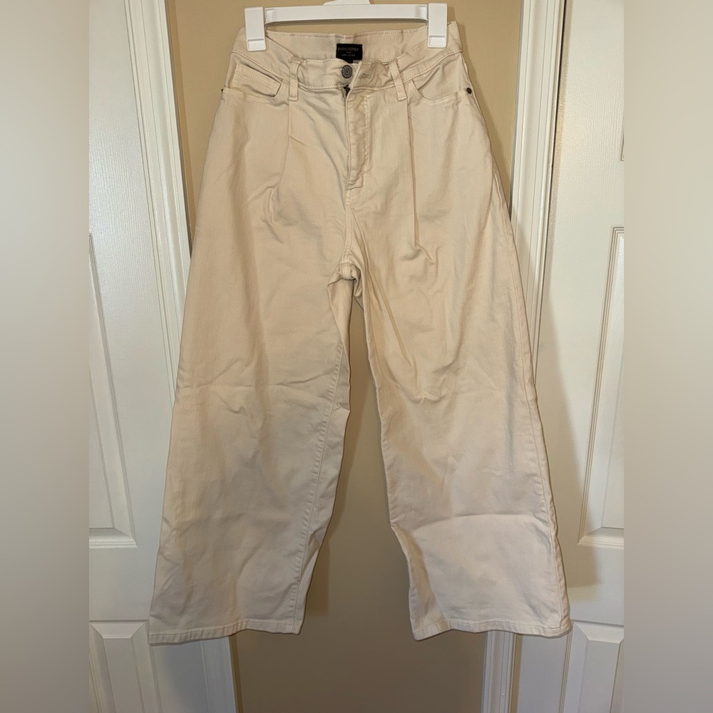Banana Republic Cream Wide-Leg Pants